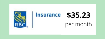 RBC Insurance rate per month